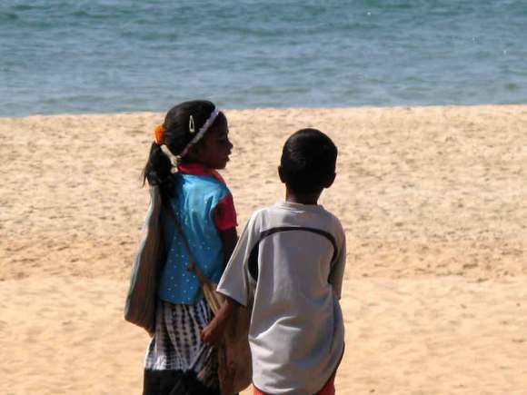 Goa Kinder am Strand