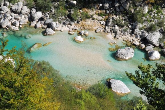 Smaragfarbene Soca, Slowenien