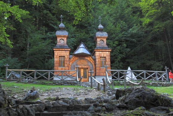 Russische Kapelle, Vrsic-Pass,Triglav,Julische Alpen,Transalp mit dem Fahrrad